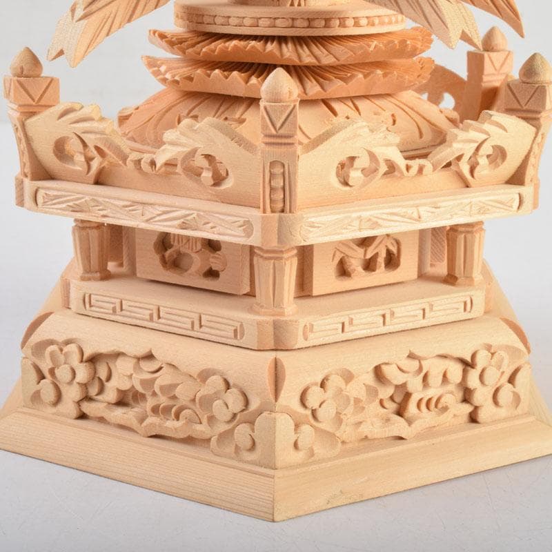 仏教美術　桧彫刻　大日如来像　仏像　華鬘台　C　8882