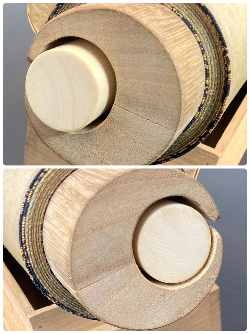 司馬江漢「富岳」掛軸 絖本 太巻 楊洲周延 極箱 二重箱：浮世絵師