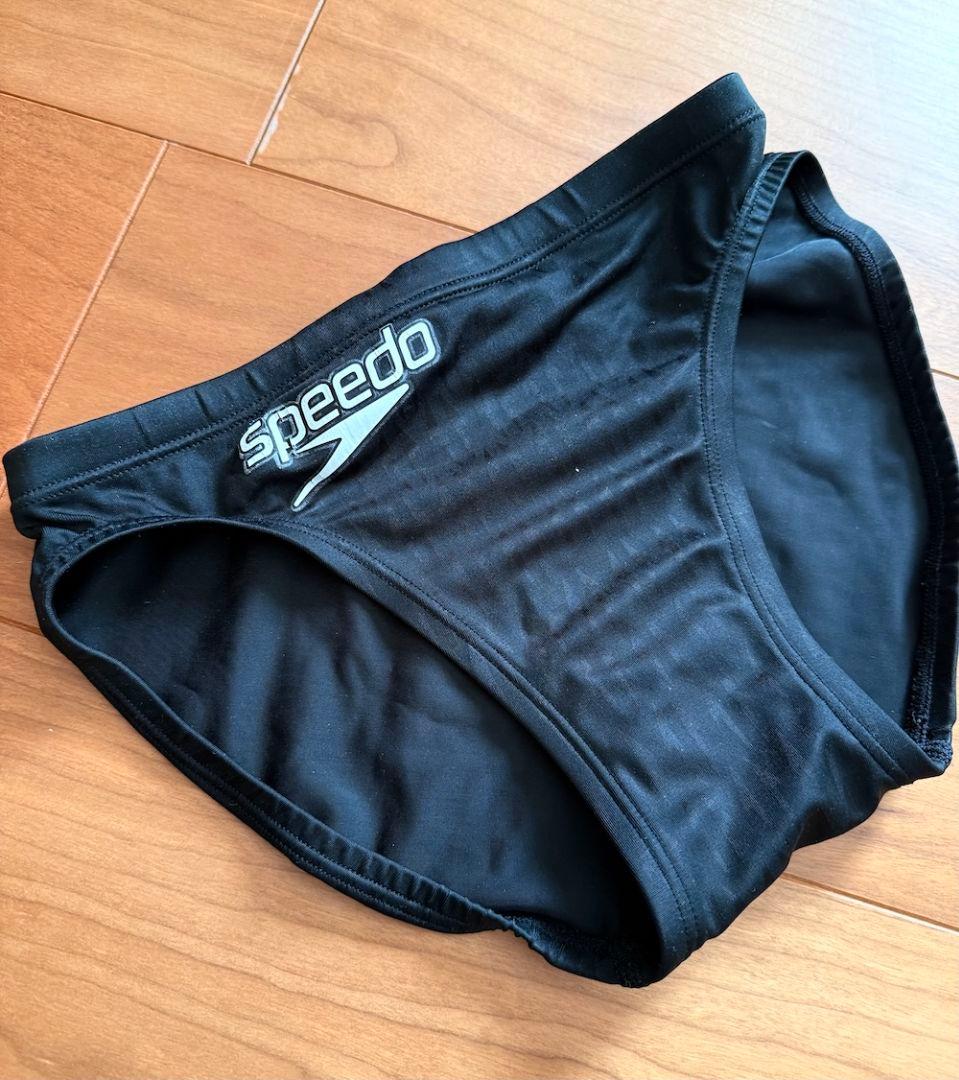 【美品】speedo　アクアブレードΣ　 ブラック　 M　光沢　ウロコ　競パン