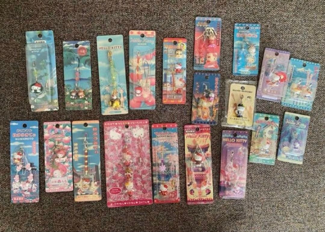 ハローキティ ストラップ ファスナーマスコット　20個　サンリオ　ご当地キティ