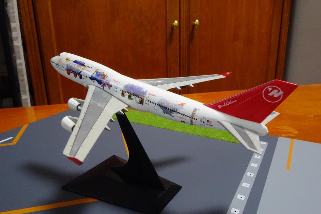 航空機・ヘリコプター NORTHWEST WORLDPLANE B747-400 1/400