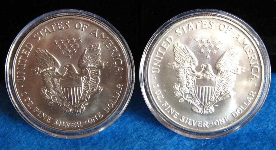 アメリカンシルバーイーグルカラー　１オンス銀貨　E・プレスリー２５周年記念　４枚