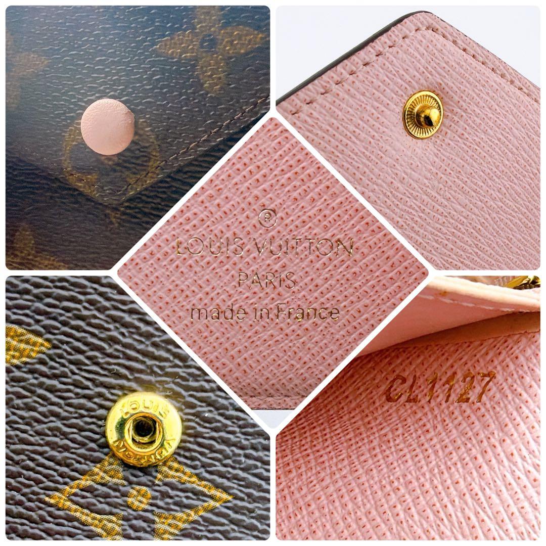 【美品】ルイヴィトン モノグラム ヴィクトリーヌ ローズバレリーヌ 三つ折り財布