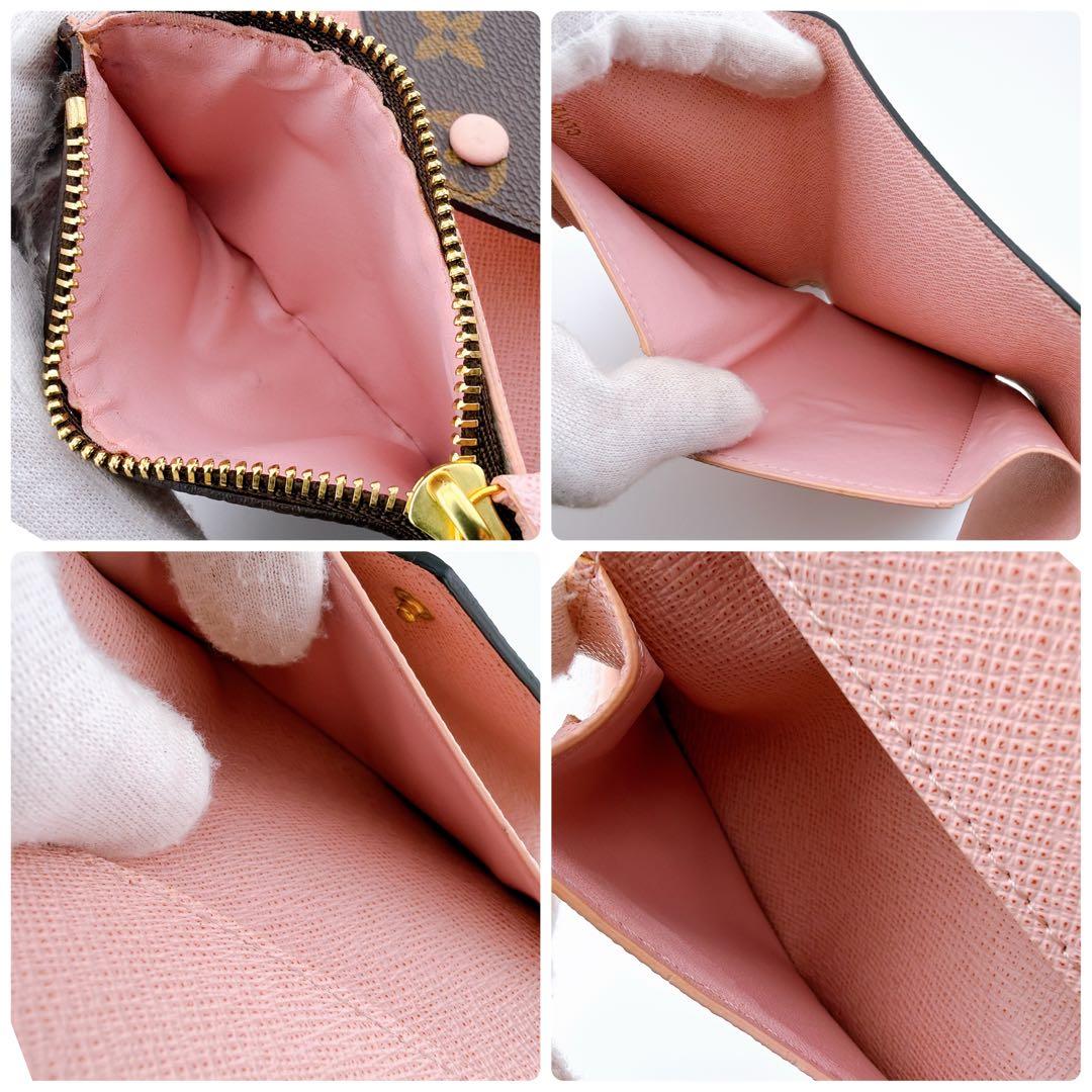 【美品】ルイヴィトン モノグラム ヴィクトリーヌ ローズバレリーヌ 三つ折り財布