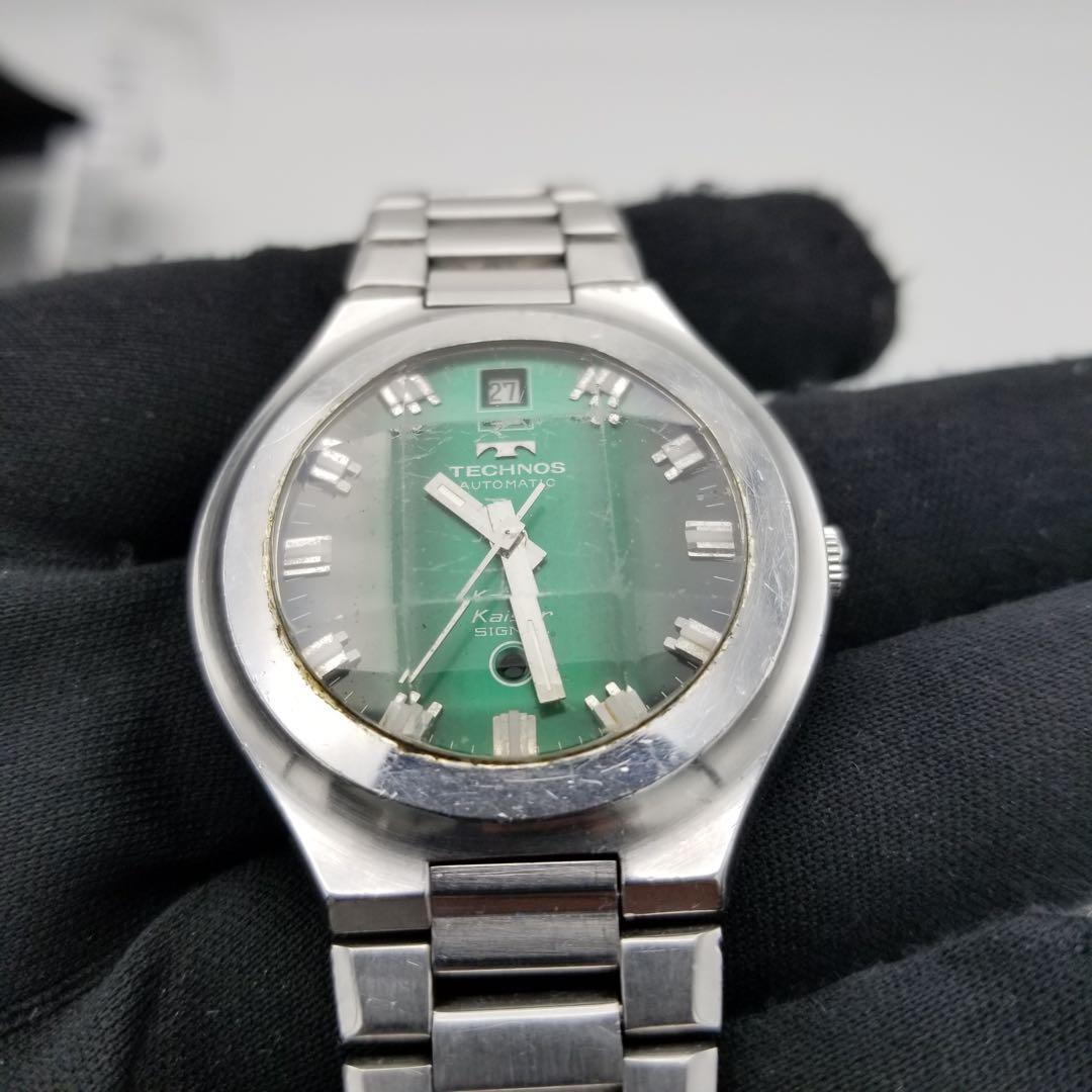 レア希少 70s TECHNOS Kaiser SIGNAL 純正ベルト 腕時計