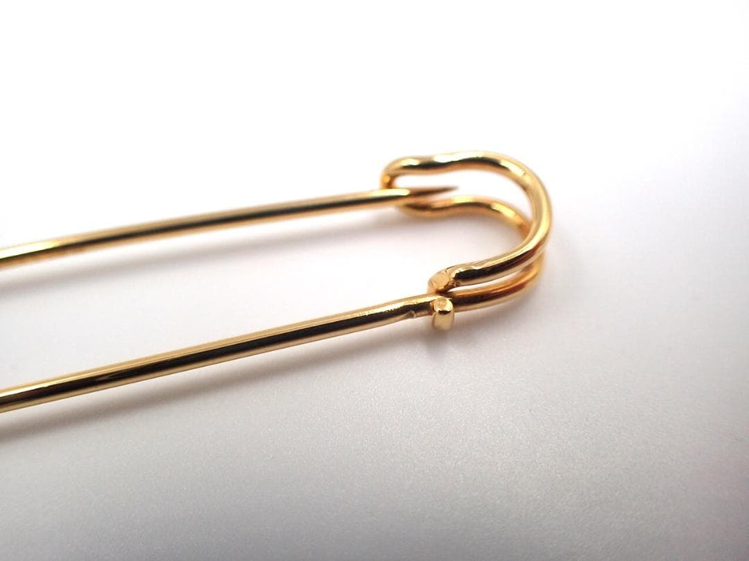 【中古】HERMES エルメス セリエ 安全ピン ピンブローチ ゴールド