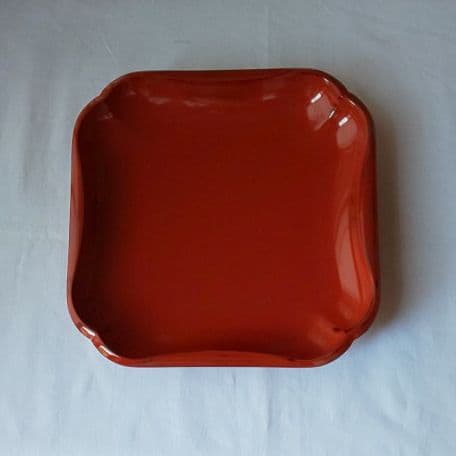 B6 茶道 干菓子盆     根来盆  ( 新品未使用品 )