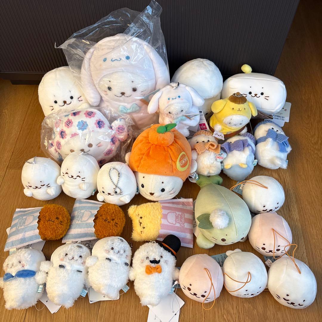 しろたん ぬいぐるみ まとめ売り 不二屋 シナモン サンリオ くじ コンビニ