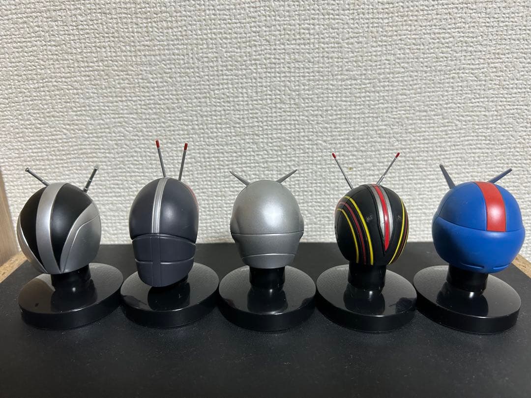 仮面ライダー マスクコレクション　5体セット　マスコレ　シャドームーン発光台座