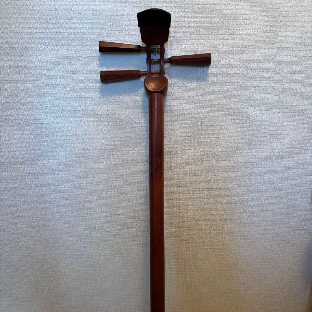 木製三味線本体 3弦 茶色