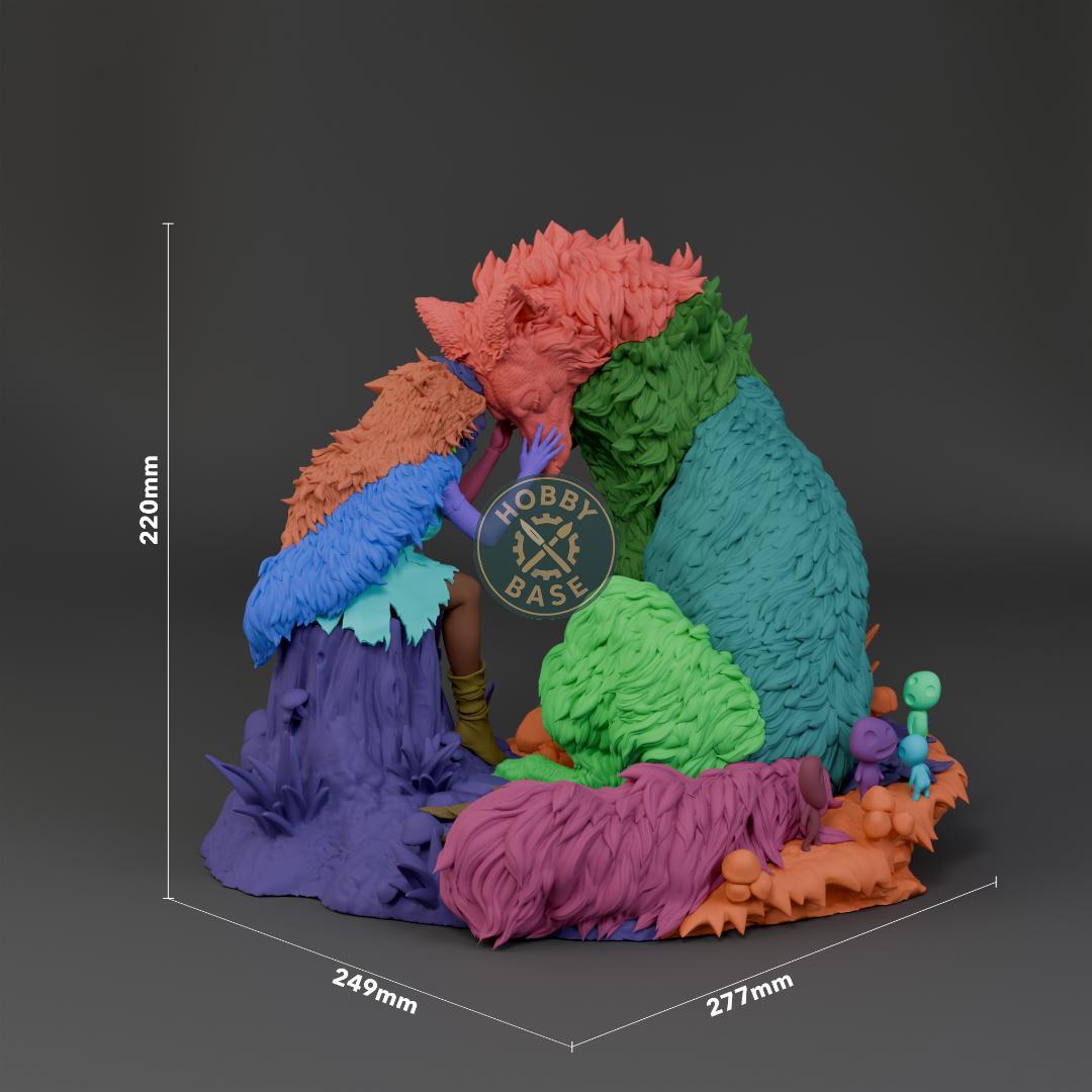 【限定1点】1/8 ガレージキット ジオラマ 未組立 レジン もののけ姫風