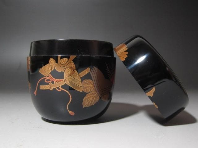 ★　牧野正峰　雛絵大棗　裏千家　十五代　鵬雲斎の花押がございます★x365