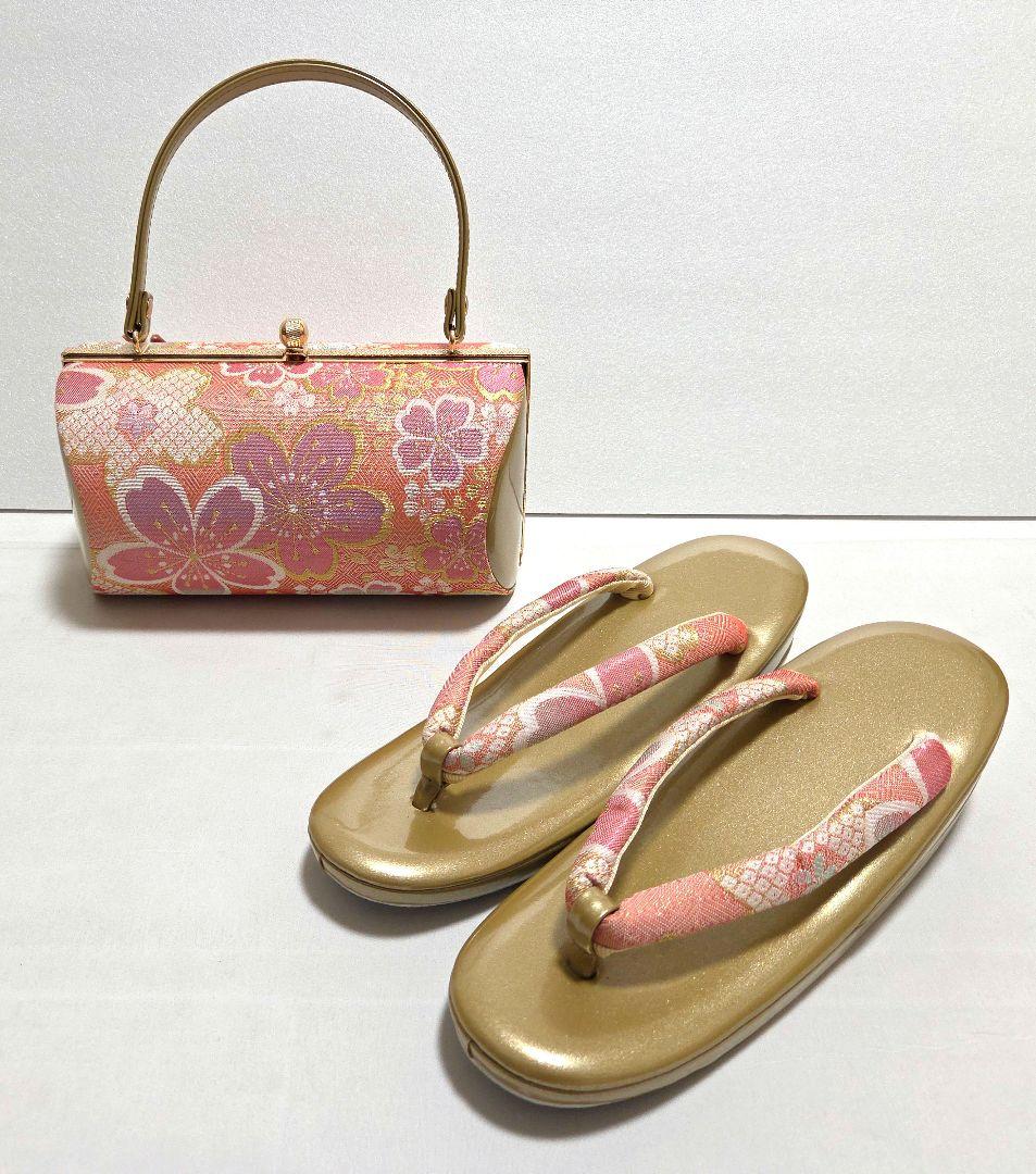 AI 美品 振袖フルセット 雪輪に桜 青 金駒刺繍 金彩 正絹 帯・襦袢・小物