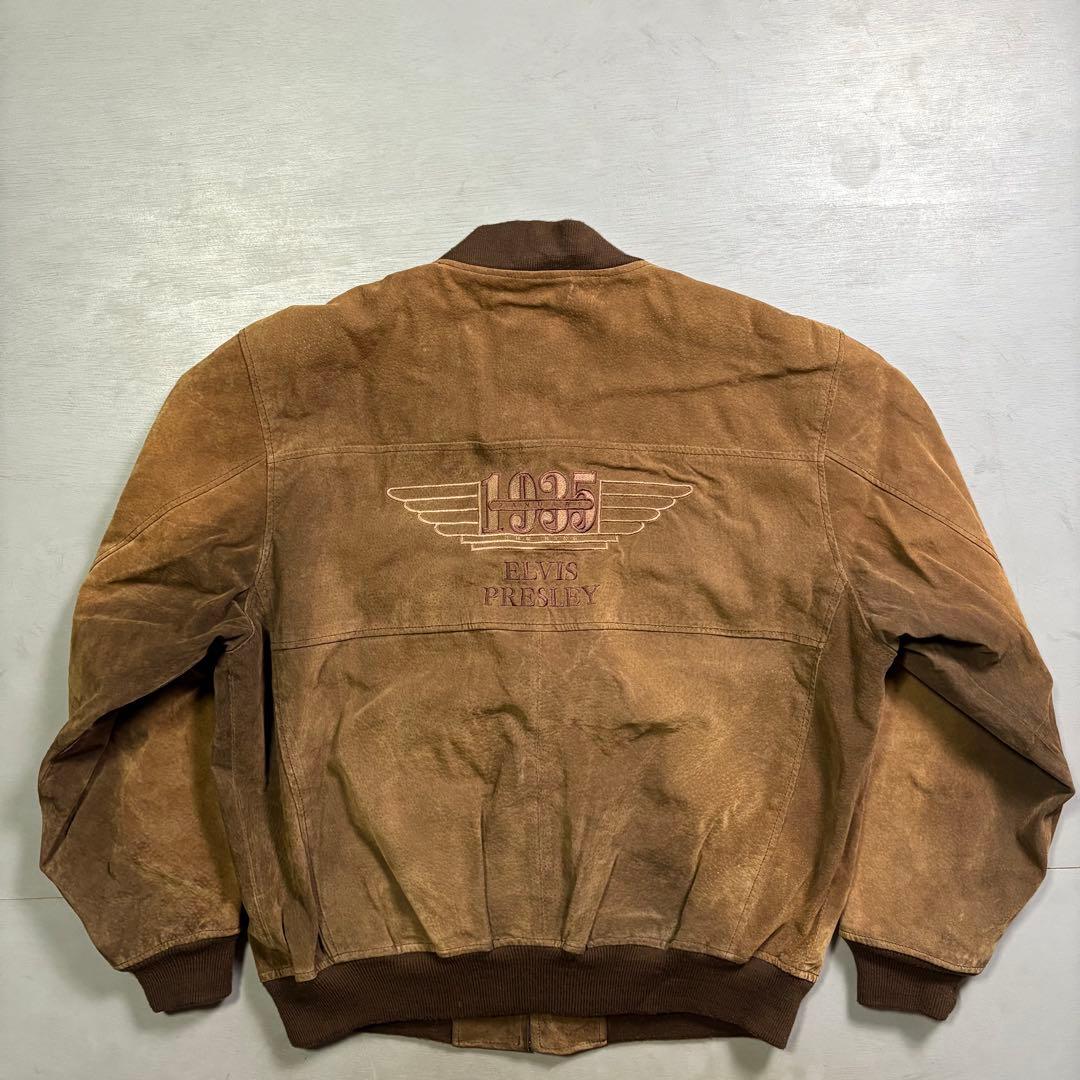 ELVIS PRESLEY レザースタジャン　ブルゾン　豚革　短丈　XL