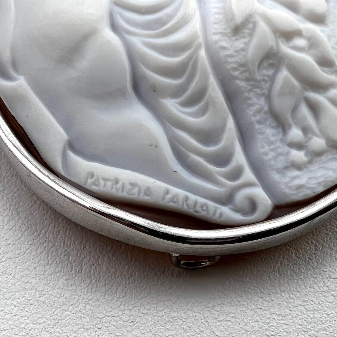 プラチナpm900 枠　K14WGブローチ　カメオ　パトリシア　パルラティ