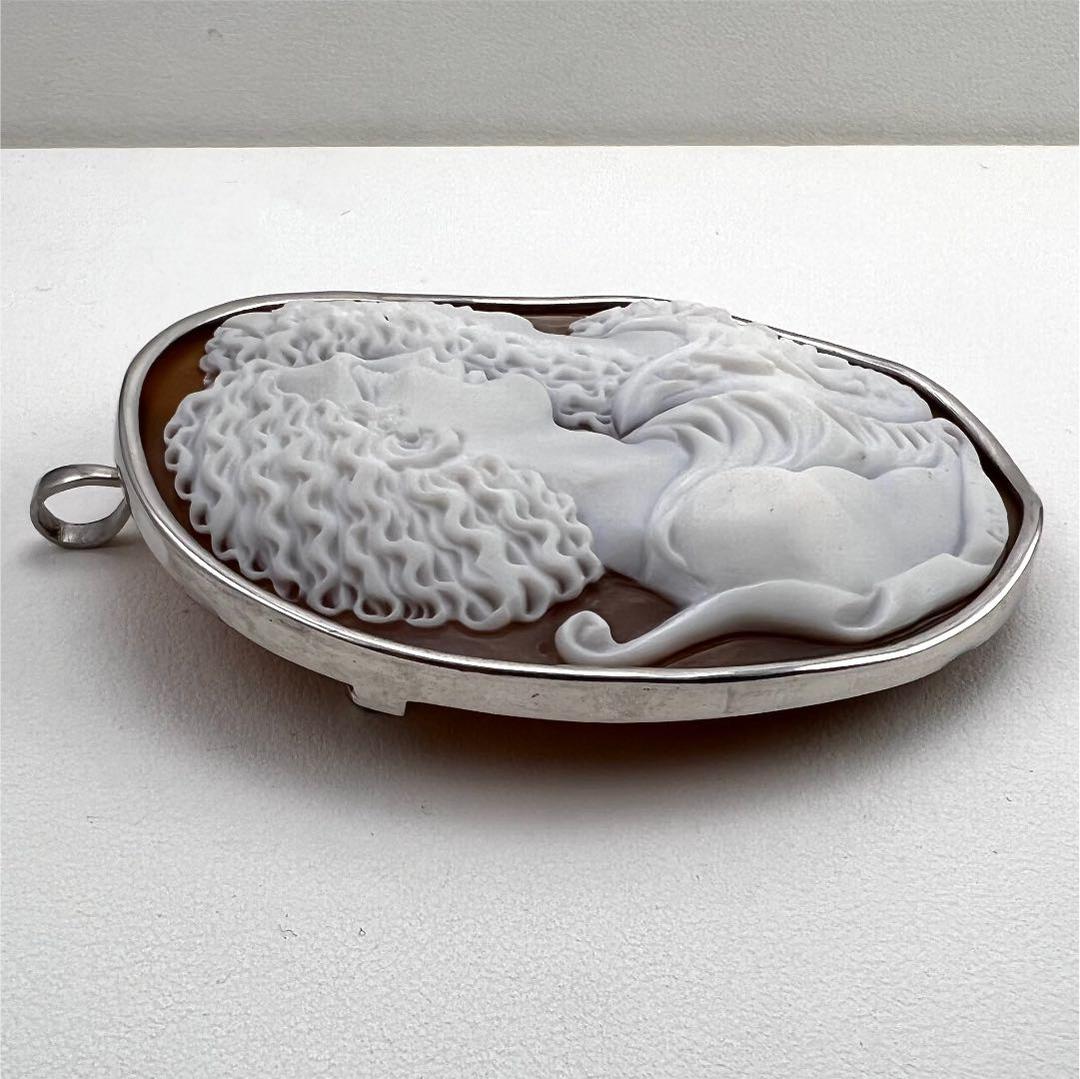 プラチナpm900 枠　K14WGブローチ　カメオ　パトリシア　パルラティ