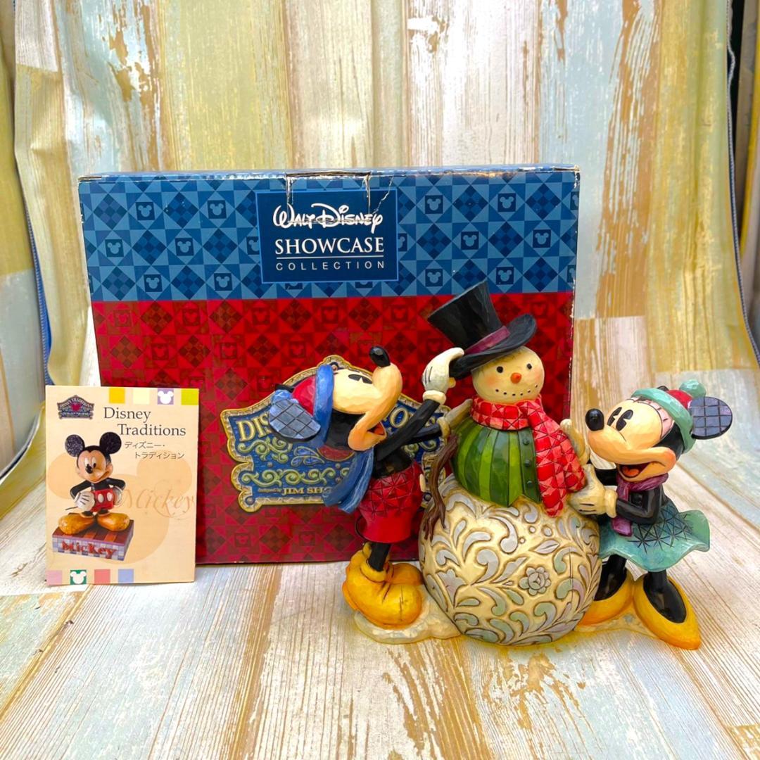 ミッキーマウス Mickey ミニーマウス 雪だるま クリスマス フィギュア
