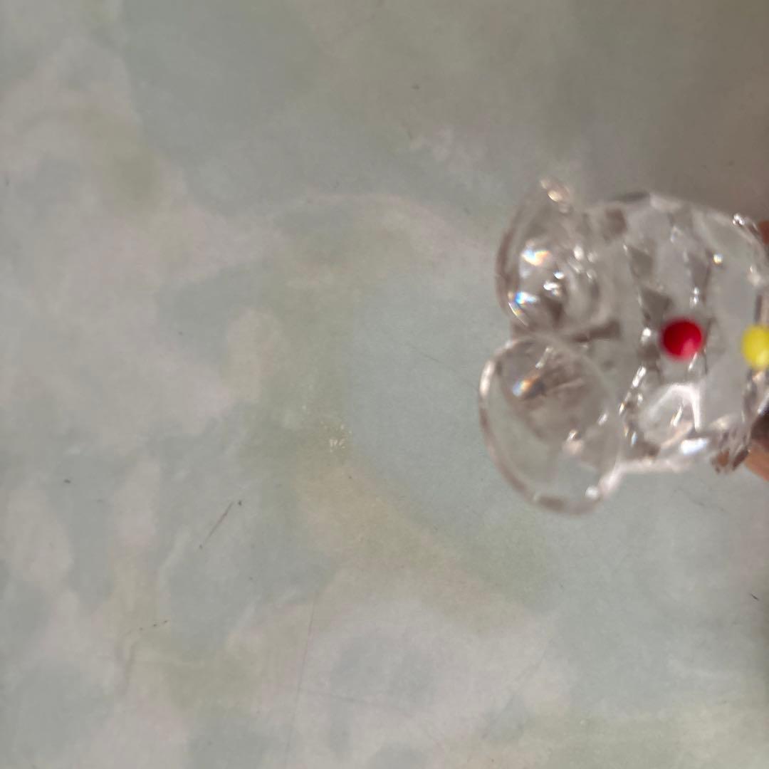 ヴィンテージ(中古品)クリスタルガラス　スノーマンピエロフィギュア