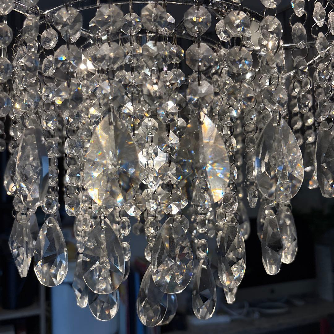 優　ブラックシャンデリア クリスタル