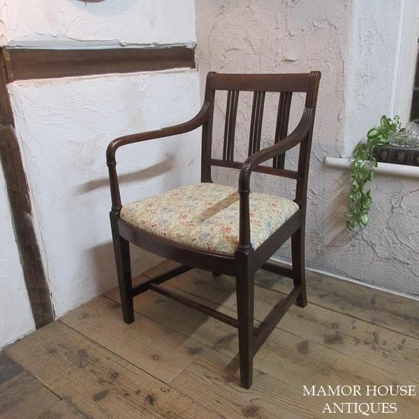 イギリス アンティーク 家具 アームチェア ダイニングチェア 椅子 4219e