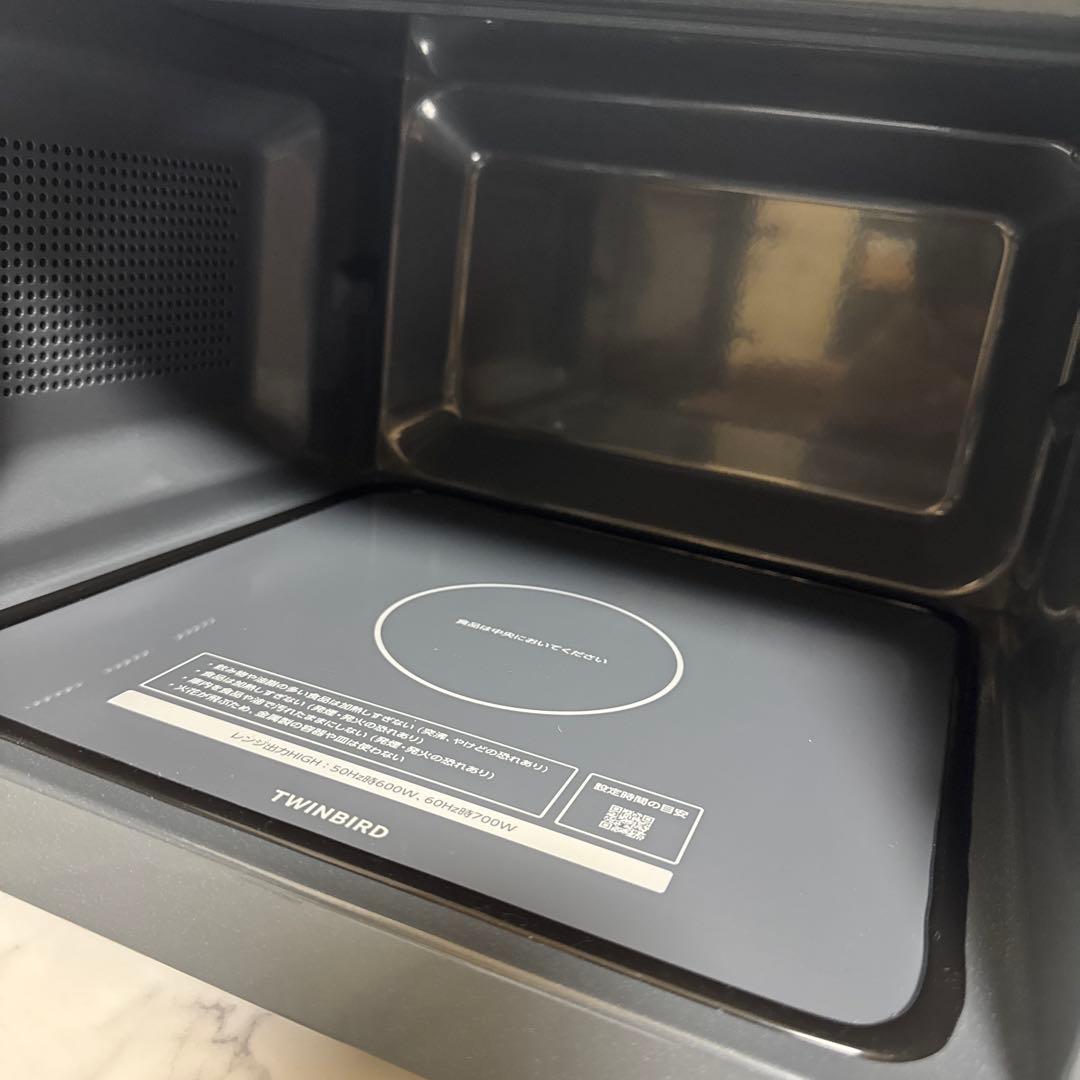 ほぼ未使用 TWINBIRD 2024年製 単機能電子レンジ 18L Hzフリー