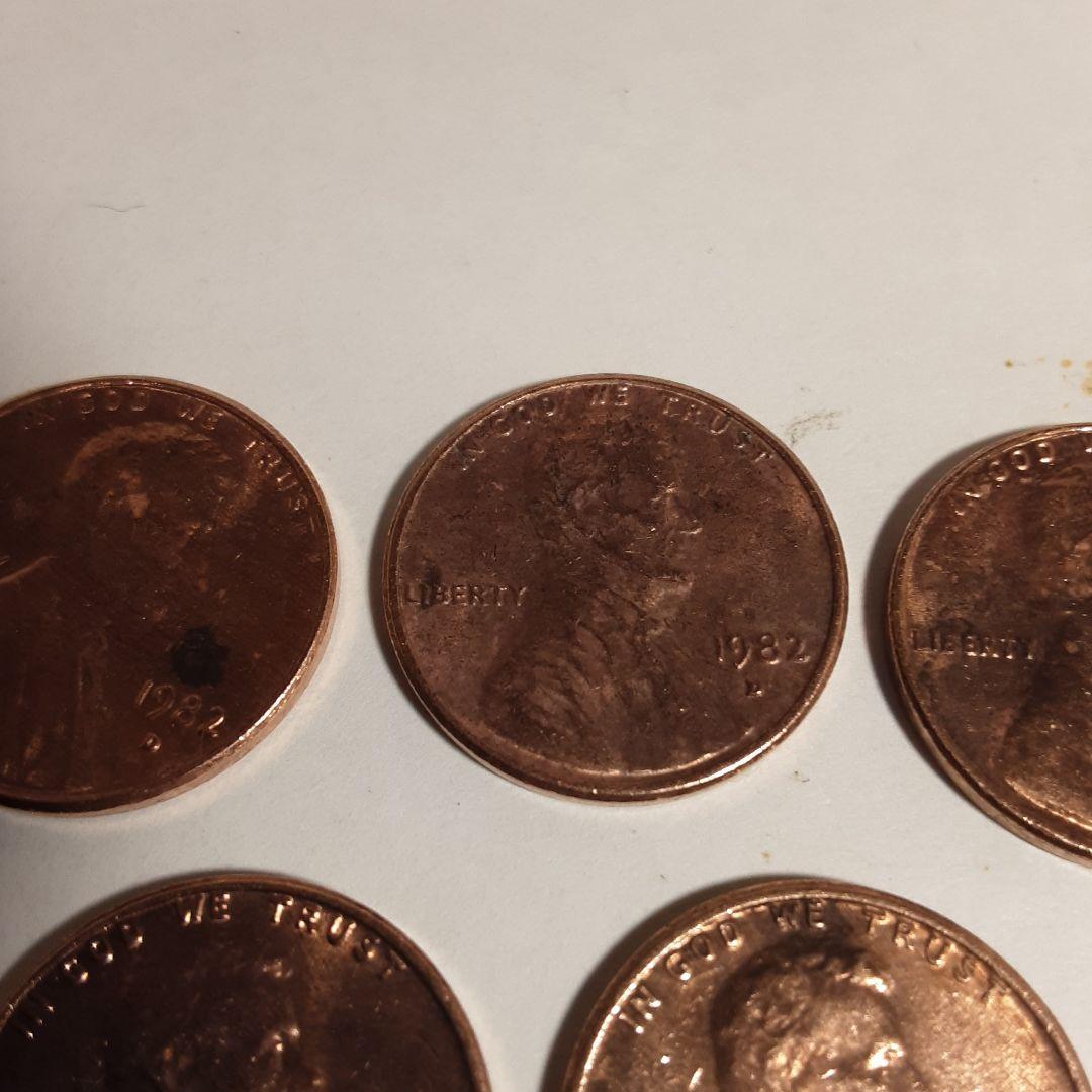 1982年刻印Ｄー1セント硬貨ー2361