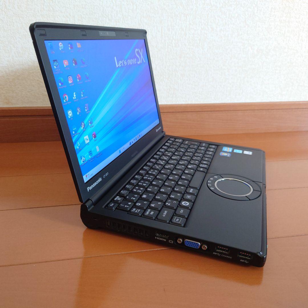 爆速！レッツノート✨️CF-SX1✨️人気のブラック✨️バッテリー2本付き