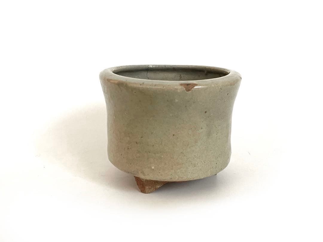 陶芸家　人間国宝　濱田庄司　浜田庄司　初窯印　灰釉　三つ足　香炉　香爐