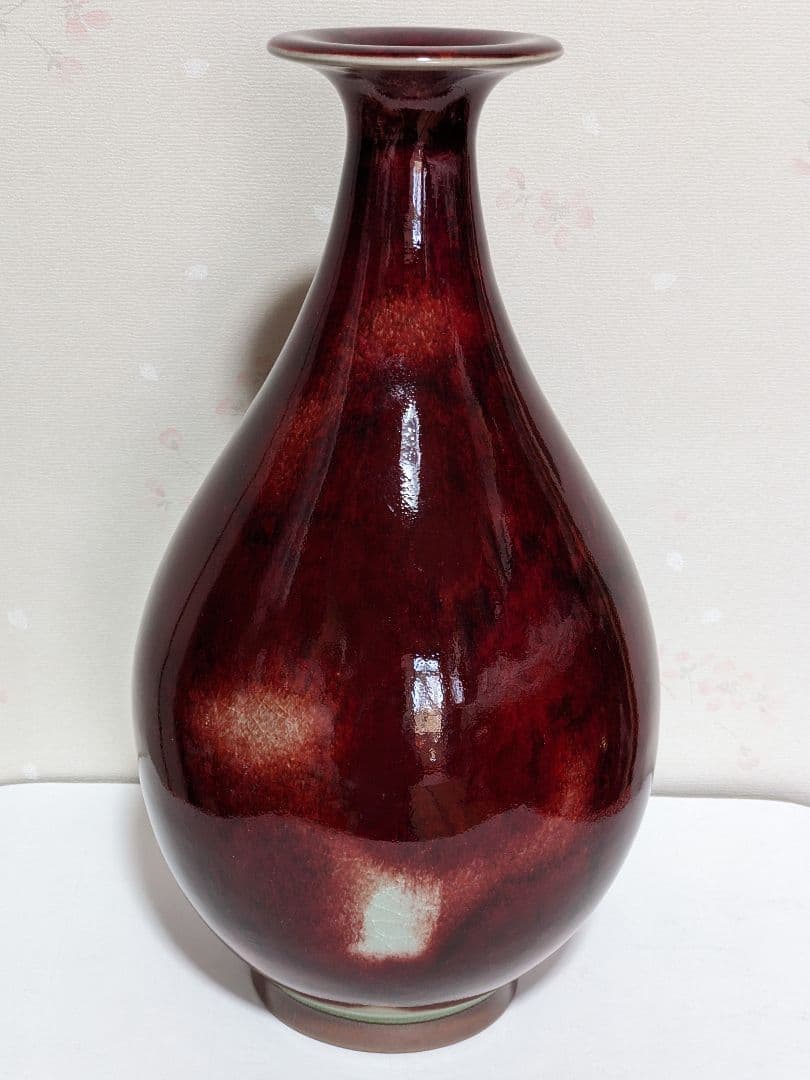 ♦中国陶磁 孔家鈞窯 花瓶 河南省 現代の鈞窯を代表する名門ブランド 美術品