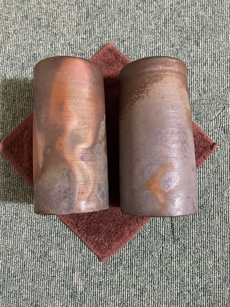 備前焼　ビアジョッキ、ゴブレット