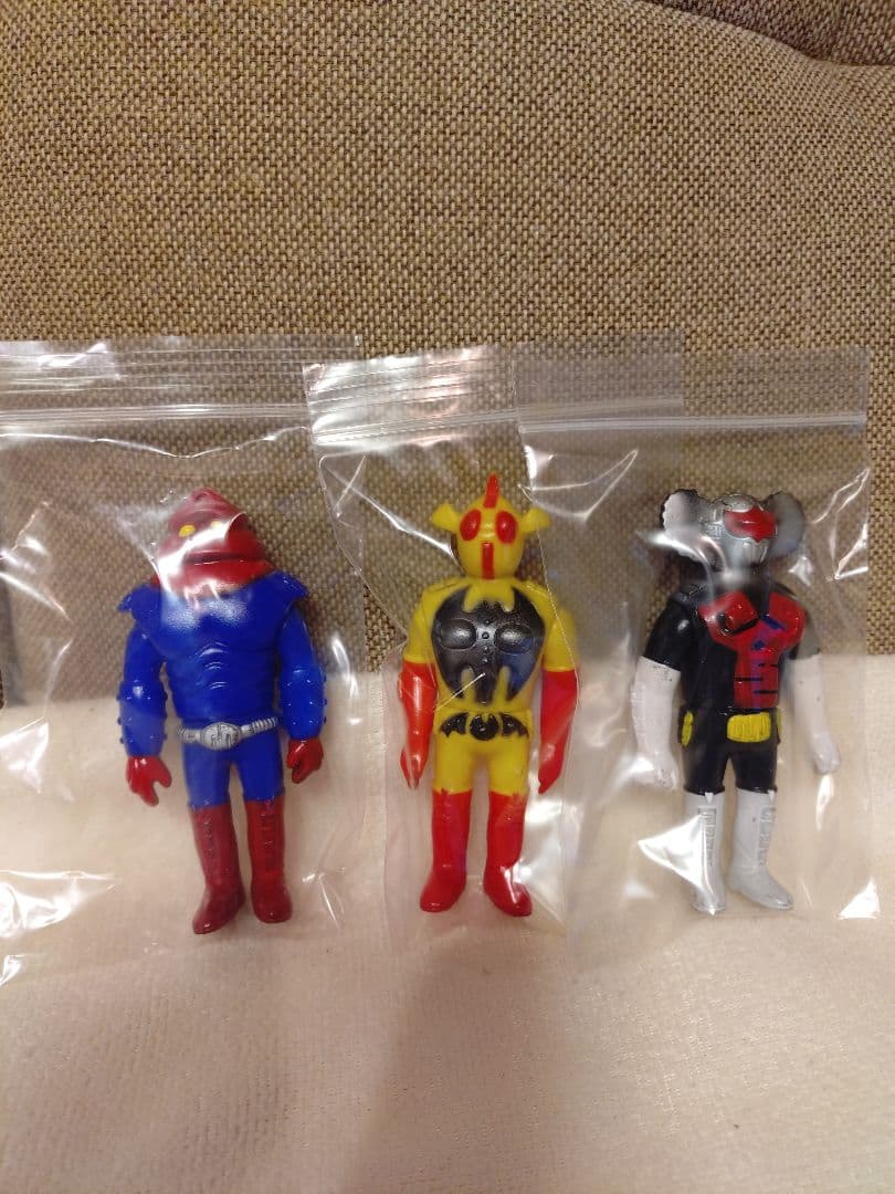 m*i様 貴重！当時モノ　アクマイザー3 ソフビ　3体セット！ブルマァク　タカト