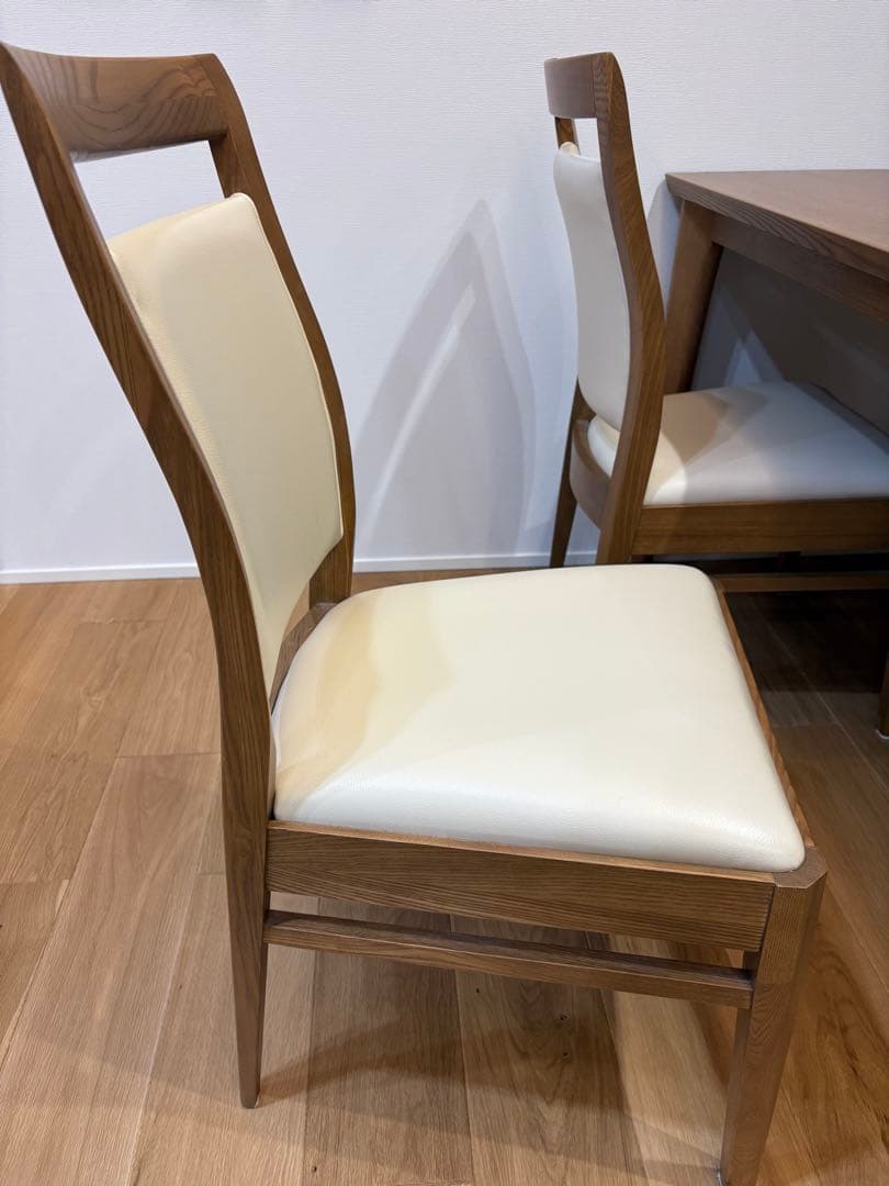 (引取り限定)木製(タモ)ダイニングテーブルセット お渡し12/19まで