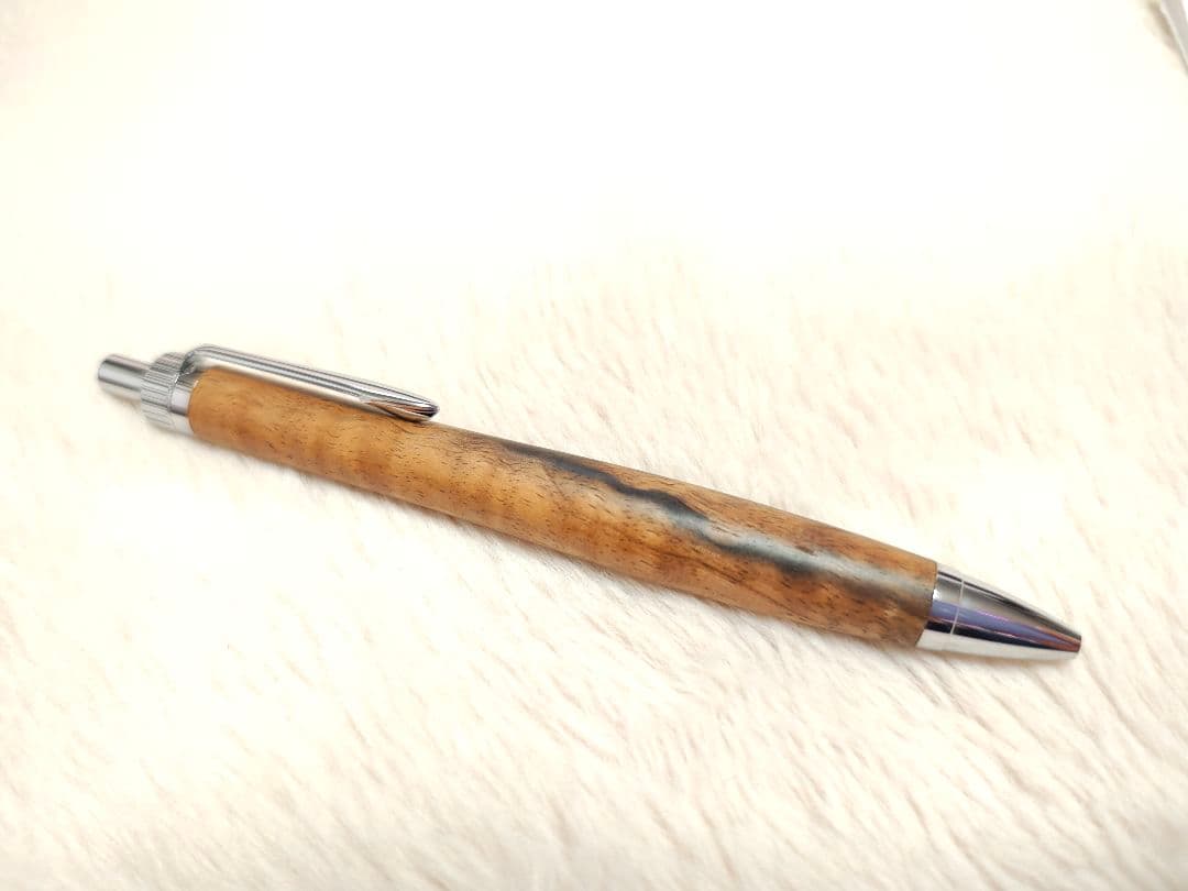 yku工房　黒柿縮杢　ボールペン