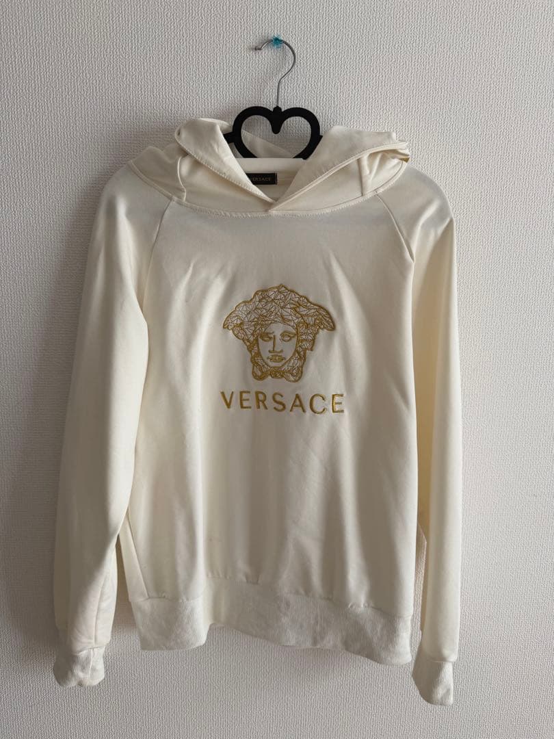 VERSACE ホワイト パーカー