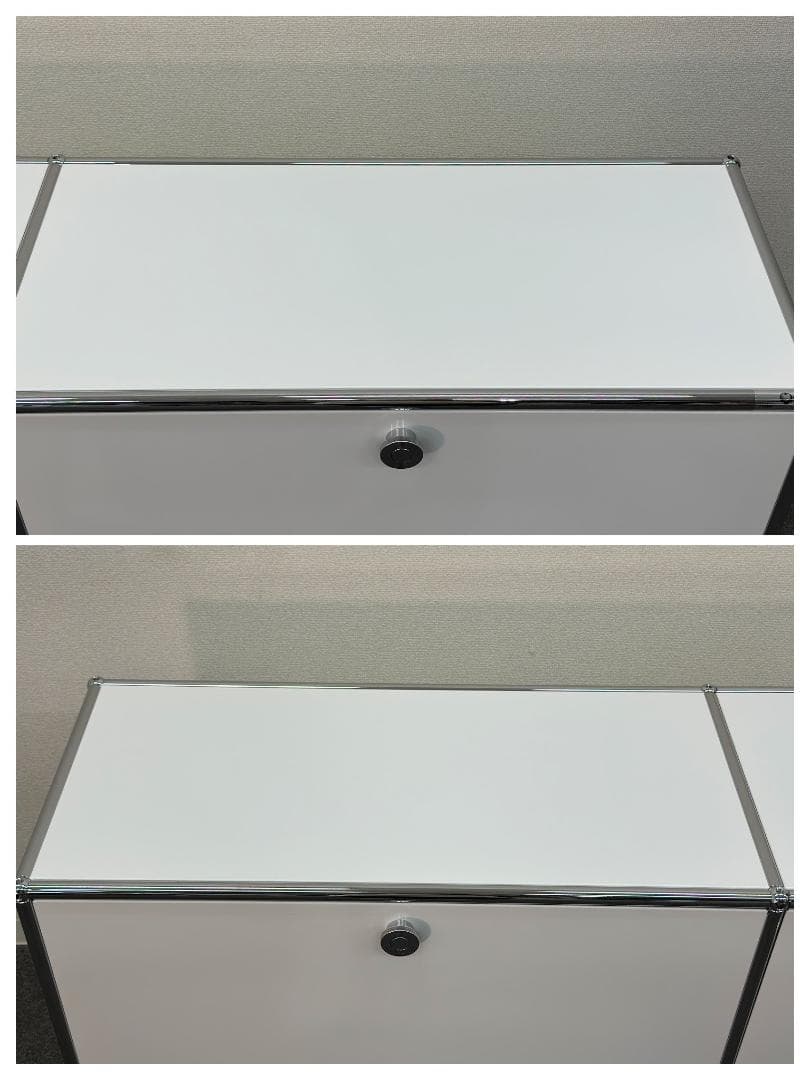 正規品■USM/ハラー■キャビネット　2列2段　白　鍵なし　サイドボード　収納