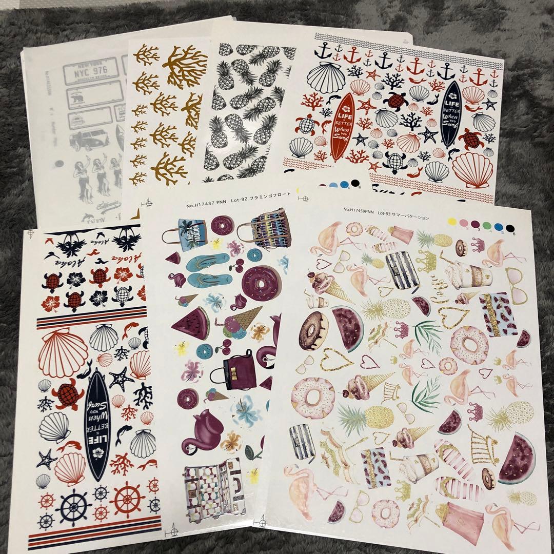 ⑨ポーセラーツ　転写紙　ハワイ海サーフ福袋　セット売り