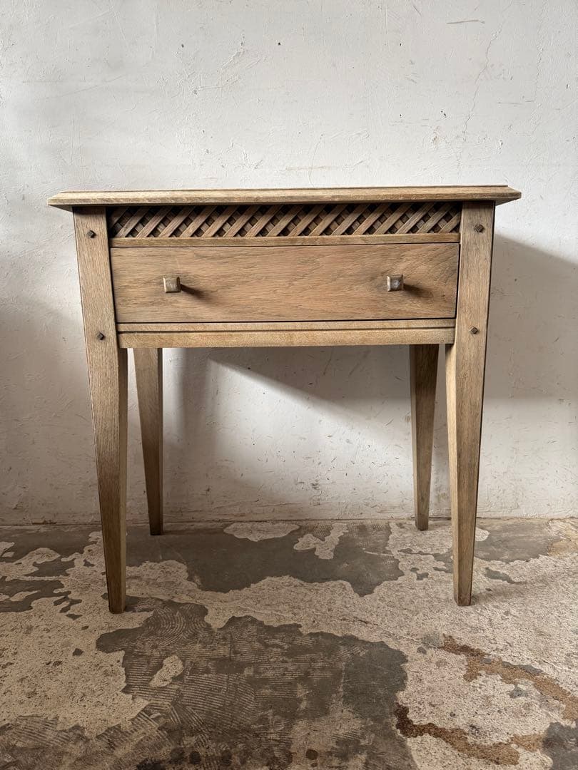 ビンテージ ドロワーサイドテーブル ドロワーコンソール　剥離