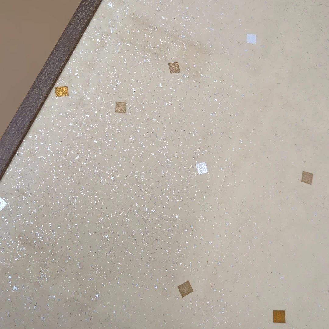 風炉先屏風　屏風　衝立　木製　茶道具　松透かし　金銀散らし　紙箱