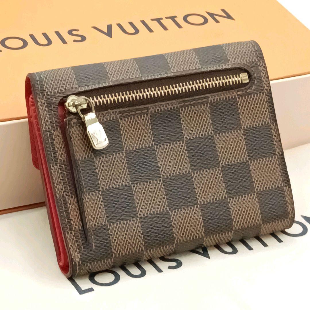ルイヴィトン　ダミエエベヌ ポルトフォイユ コアラ　三つ折り財布　ゴールド金具