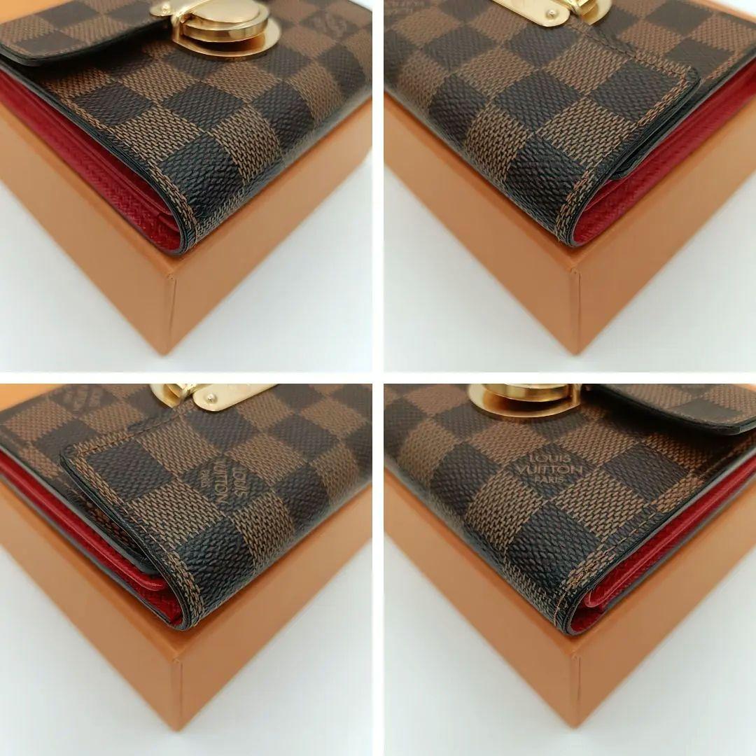 ルイヴィトン　ダミエエベヌ ポルトフォイユ コアラ　三つ折り財布　ゴールド金具
