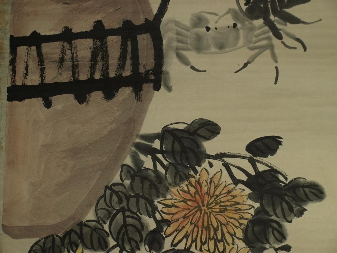 人物図 金梦石作清時代 肉筆保證 唐物唐本　掛け軸捲り BD599C11-4