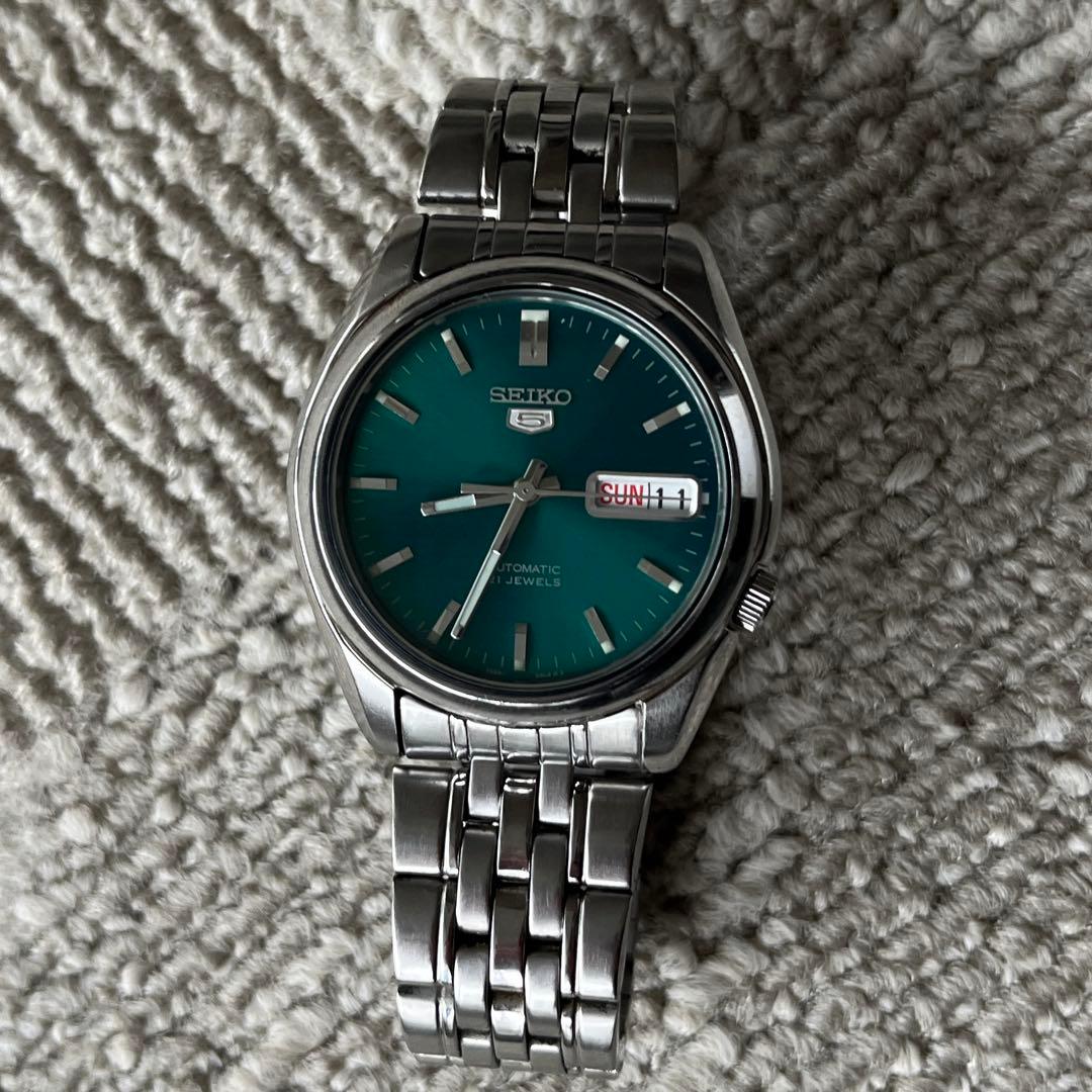 セイコー 5 SEIKO5自動巻き グリーン文字盤