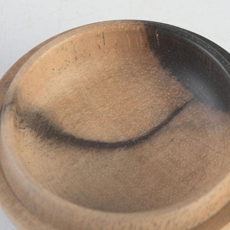 茶道具　黒柿製　宝珠　香合　V　9745