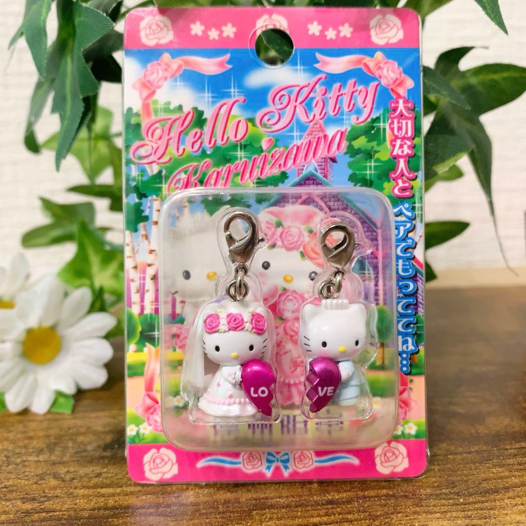 ご当地キティ　キティ＆ダニエル　信州限定　軽井沢ウエディングファスナーマスコット