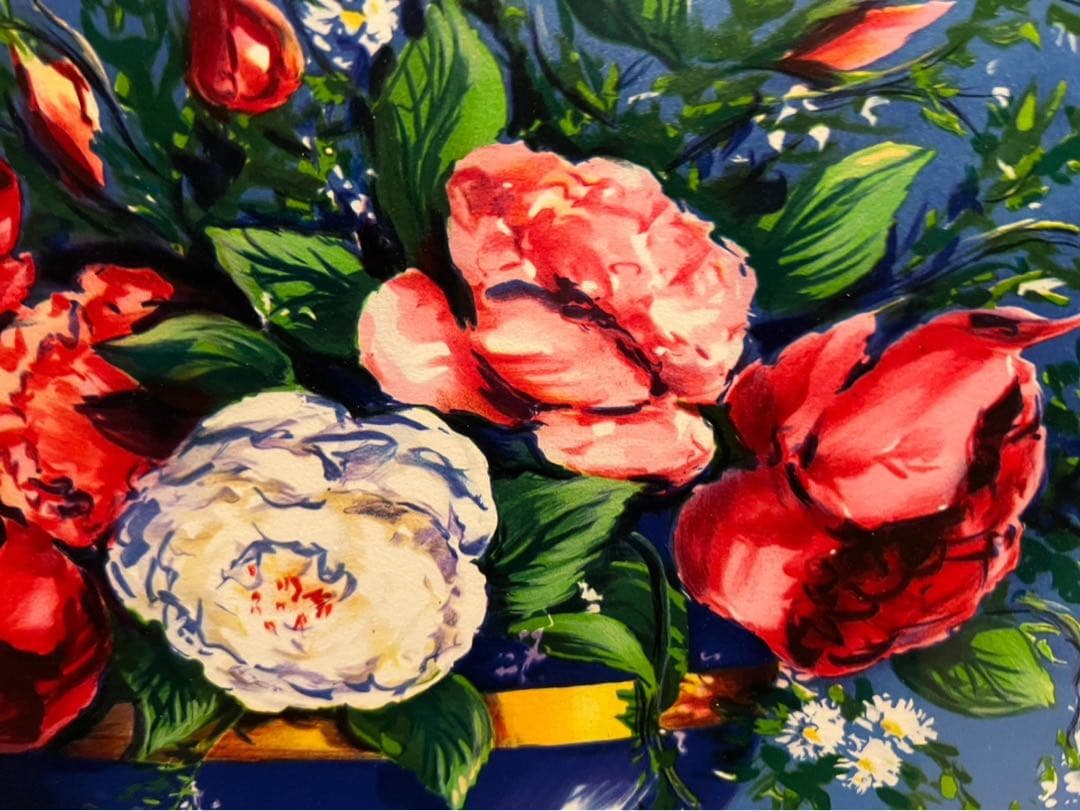 Alain Ragaru リトグラフ 額縁 インテリア 薔薇の盛花