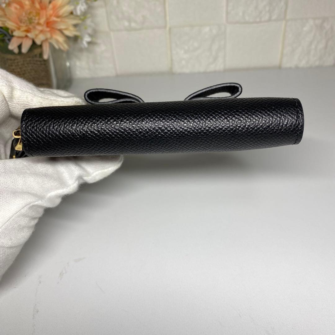 超美品 Ferragamo ヴァラ リボン ケース ブラック カード