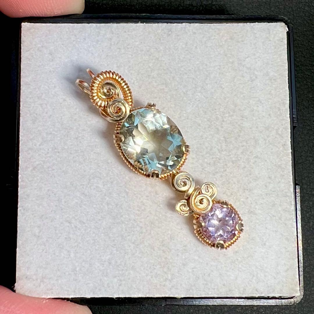 【for ☆ よとぽん ☆様 】グリーンアメシスト＆ピンクアメシスト ペントプ