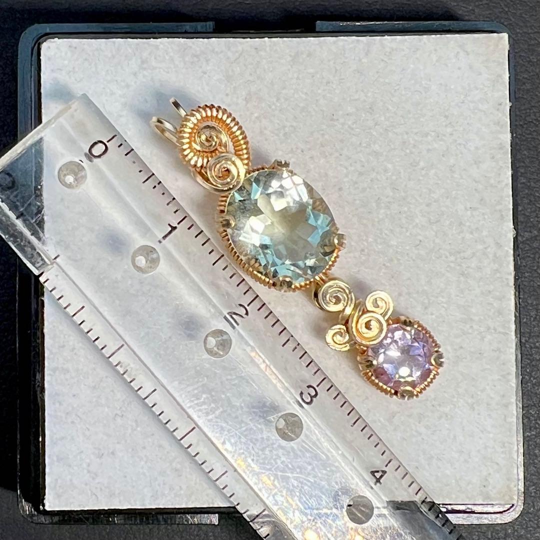 【for ☆ よとぽん ☆様 】グリーンアメシスト＆ピンクアメシスト ペントプ