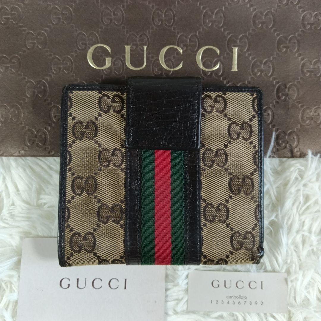 うみちゃん【GUCCI】グッチ　折り財布　財布　シェリーライン　✨美品✨