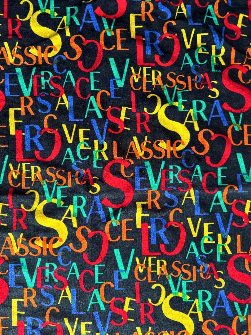 VERSACE CLASSIC ヴェルサーチ ロゴ ビーチ/バスタオル 大判